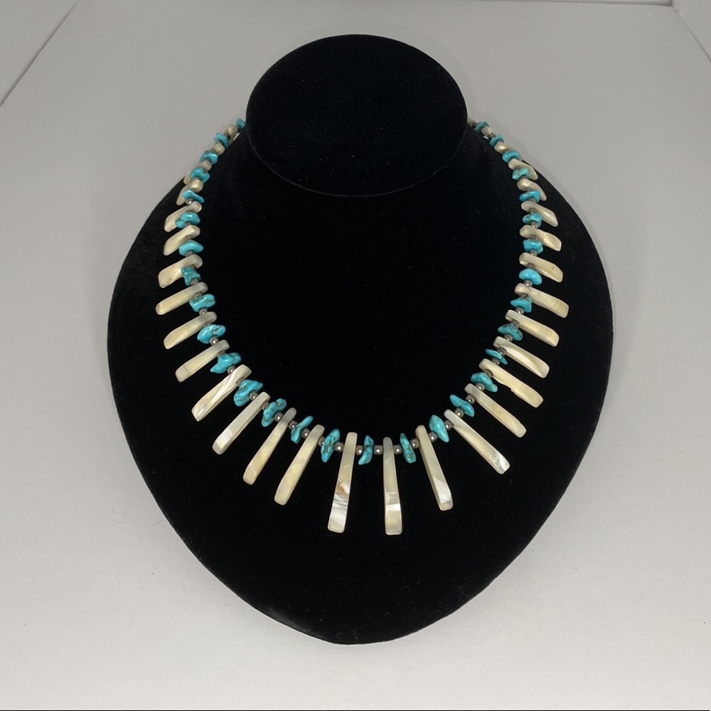 MOP & Turquoise Necklace.
